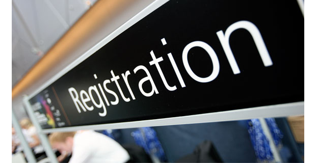 Registration sign